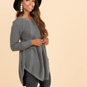 Gray Cable knit sweater